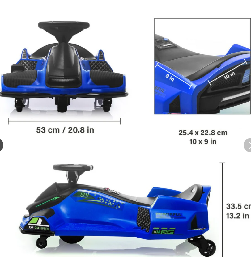 KidRacer 360 Premium – kart eléctrico de drift 360º para niños